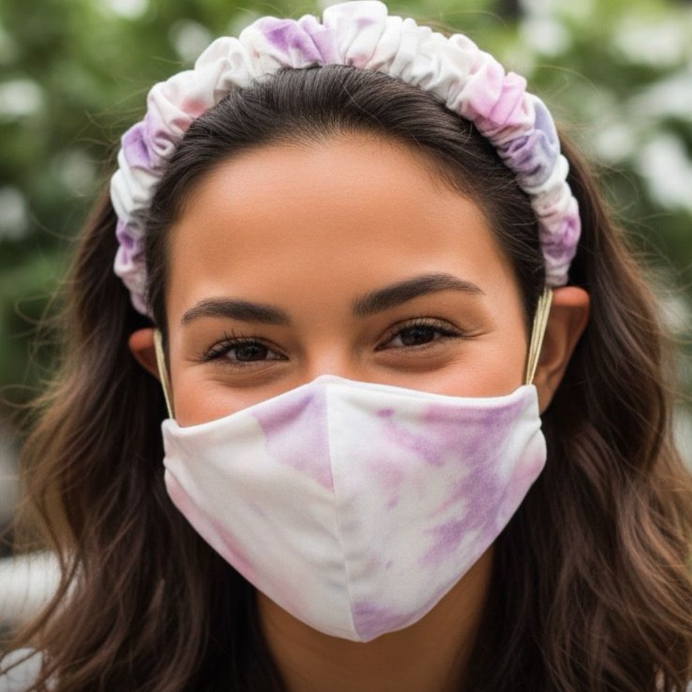 NWT LELET NY Headband and Mask Set